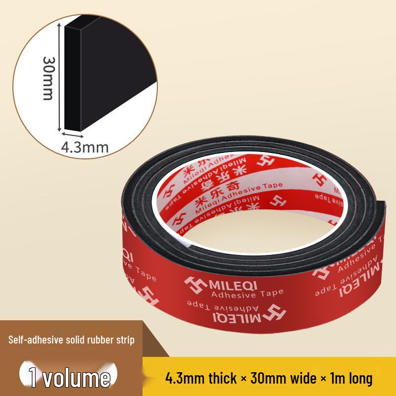 Mileqi EPDM Self-Adhesive Shock-Absorbing Anti-Slip Rubber Pad Strip