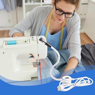 Luz de Acolchado con Posicionamiento Magnético para Máquina de Coser, Luz Guía de Acolchado, Proyección Ajustable de Punto/Línea Recta/Retícula