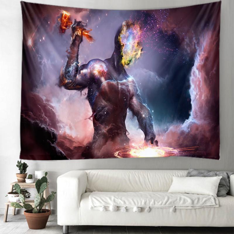 

Психоделический пейзаж, фоновое украшение, гобелен Мандала, бохо, хиппи, Настенный декор, гобелен, эстетика комнаты, домашний декор