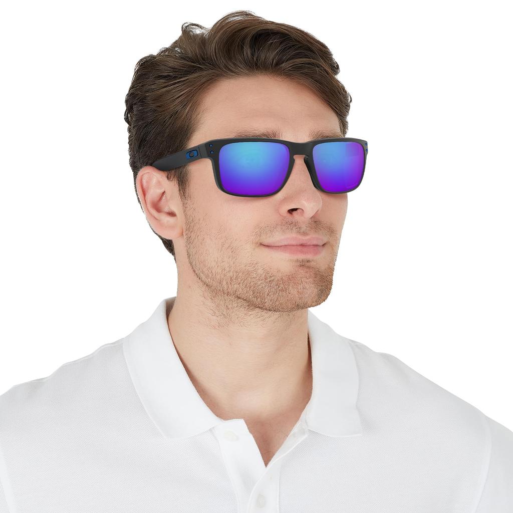 Sunglasses OO9244 HOLBROOK MATTE BLACK WITH PRIZM SAPPHIRE POLARIZED LENS Polarized Prizm [Oakley] (A)