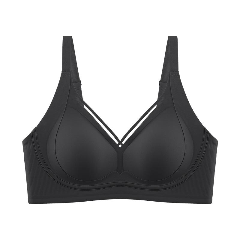 Simple and Elegant Bra with Sexy No Underwire No Scar Smooth Surface Comfortable for Women Gathering and Supporting Bra Push Up Bra