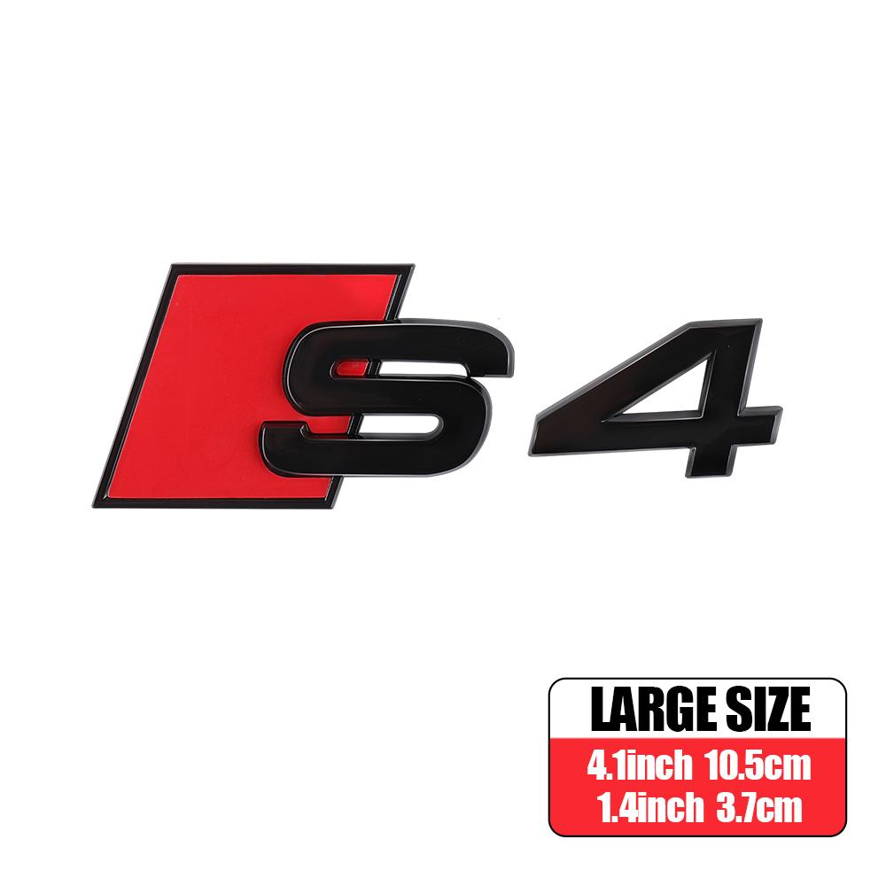 For Audi Sline TT RS Quattro A3 A4 A5 A6 A6L S Q3 Q4 Q5 Q6 Q7 3D ABS Car Trunk S3 S4 S5 S6 S7 S8 Sticker Badge Auto Accessories