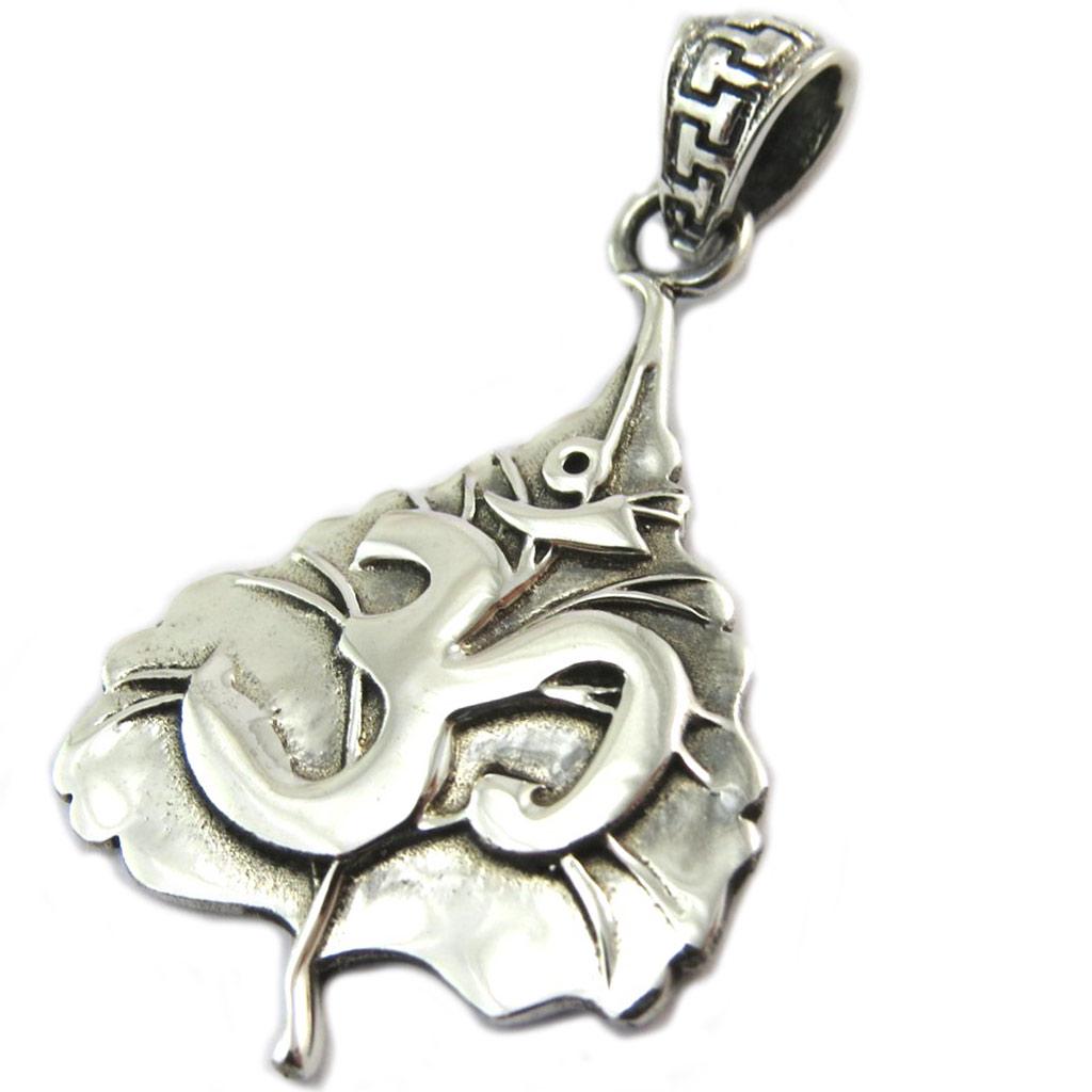 Les Trésors De Lily [P3796] - Silver Pendant 'Ôm' - 32x25 Mm