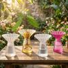 Colored Hydroponic Vase Vertical Striped Flower Pot Terrarium Decorative Vase  Office