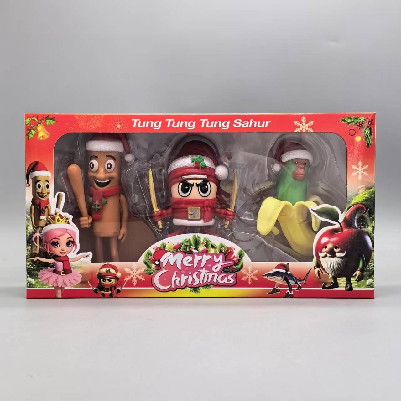 Shark Gift Box: Tongtong Brother Christmas Figurine - Creative Blind Box Desktop Decor