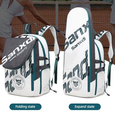 Vikbar Tennisracket Ryggsäck Squash Badminton Racketväska med Skofack Racquetball Utomhus Sport Träning Gymmet Herrväska