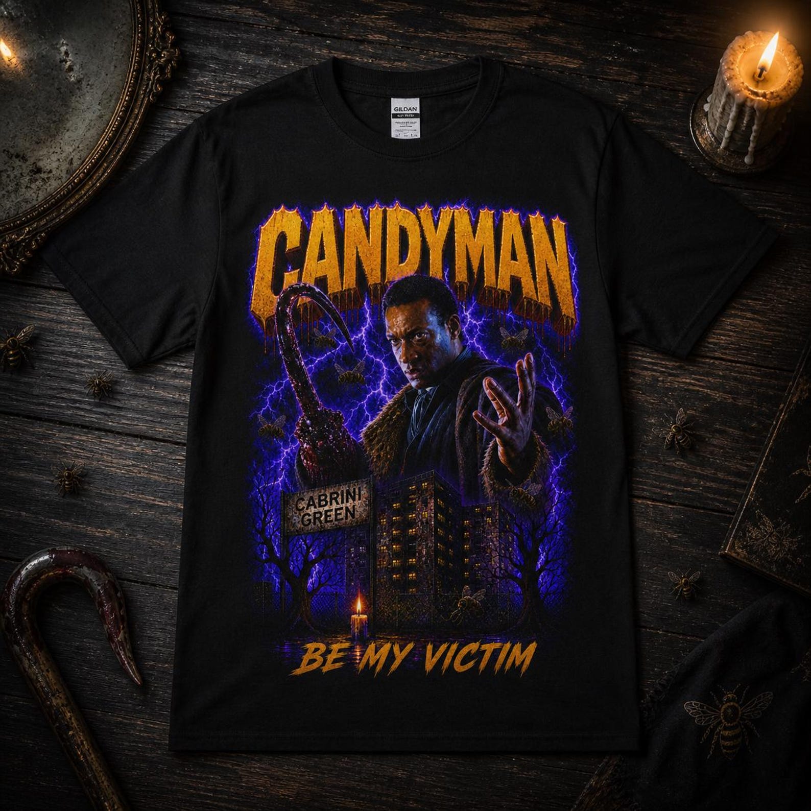 Candyman Horror Tee | Vintage Slasher Movie Graphic T-Shirt 2XL