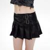 PU Leder Faltenrock Hohe Taille Weibliche Sommer Dünne Ultra Kurzen Rock Y2k Koreanische Mode Nette EIN Wort Rock
