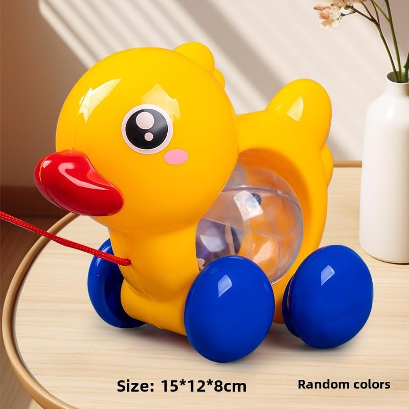 

Пластикова розвиваюча іграшкова машинка з качкою на мотузці Для дітей віком від 1 до 3 років