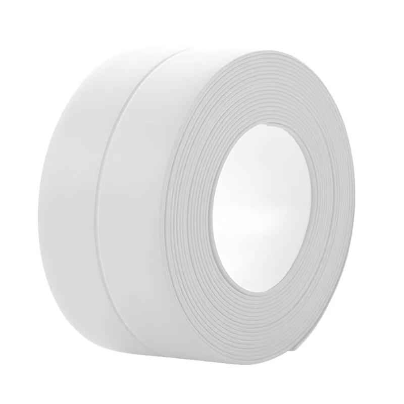 

Self Adhesive PVC Sealing Strip Tape for Bathroom Bath Toilet Kitchen Caulk Tape Waterproof Wall Sticker White Mold Proof Tapes 2.2CM(0.86IN)&1M(1Roll)