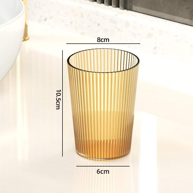Elegant Toothbrush Holder Set: Couple Bathroom Tooth & Mouthwash Cups
