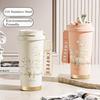316 Lily the Valley Flower Coffee Cup Red Rose Flower Vacuum Cup Sport Water Cup Outdoor Safe Insulated Drinking Cup Coffee Mug