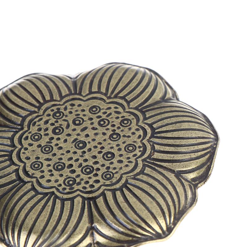 1Pcs Home Room Decoration Flower Shaped Metal Incense Burner Craft Ornament For Spa Yoga Meditation Accessories