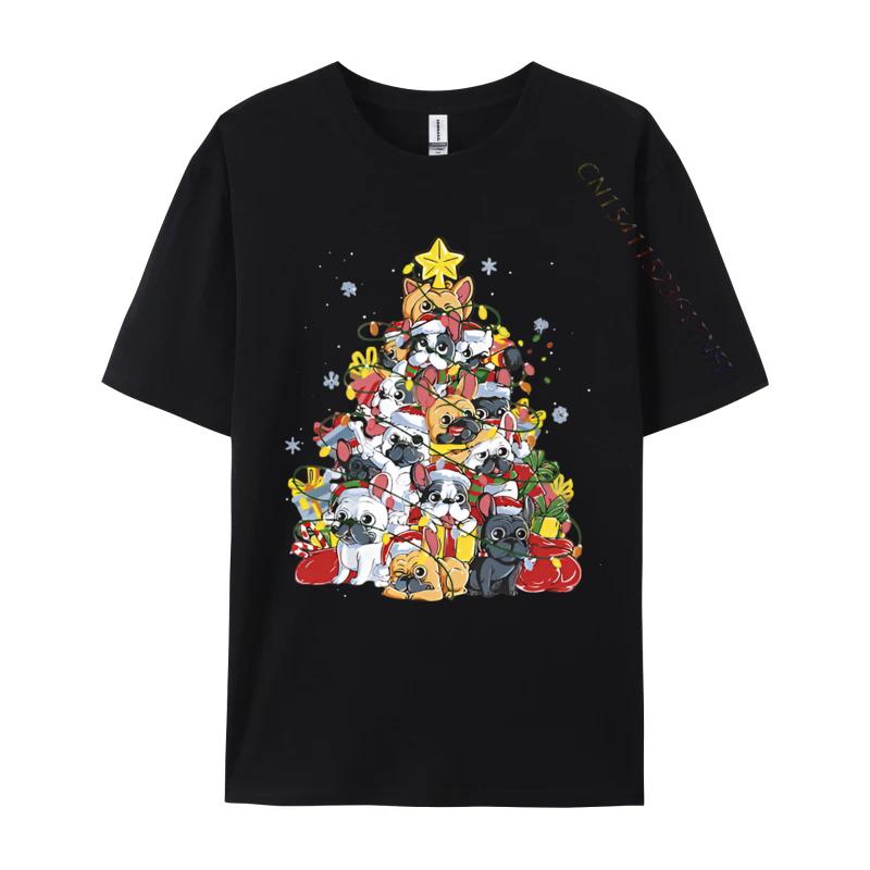 French Bulldog Christmas Ugly Dog Xmas T-shirt Black Cotton Camisa Tees Special T Shirt Street Graphic Tees