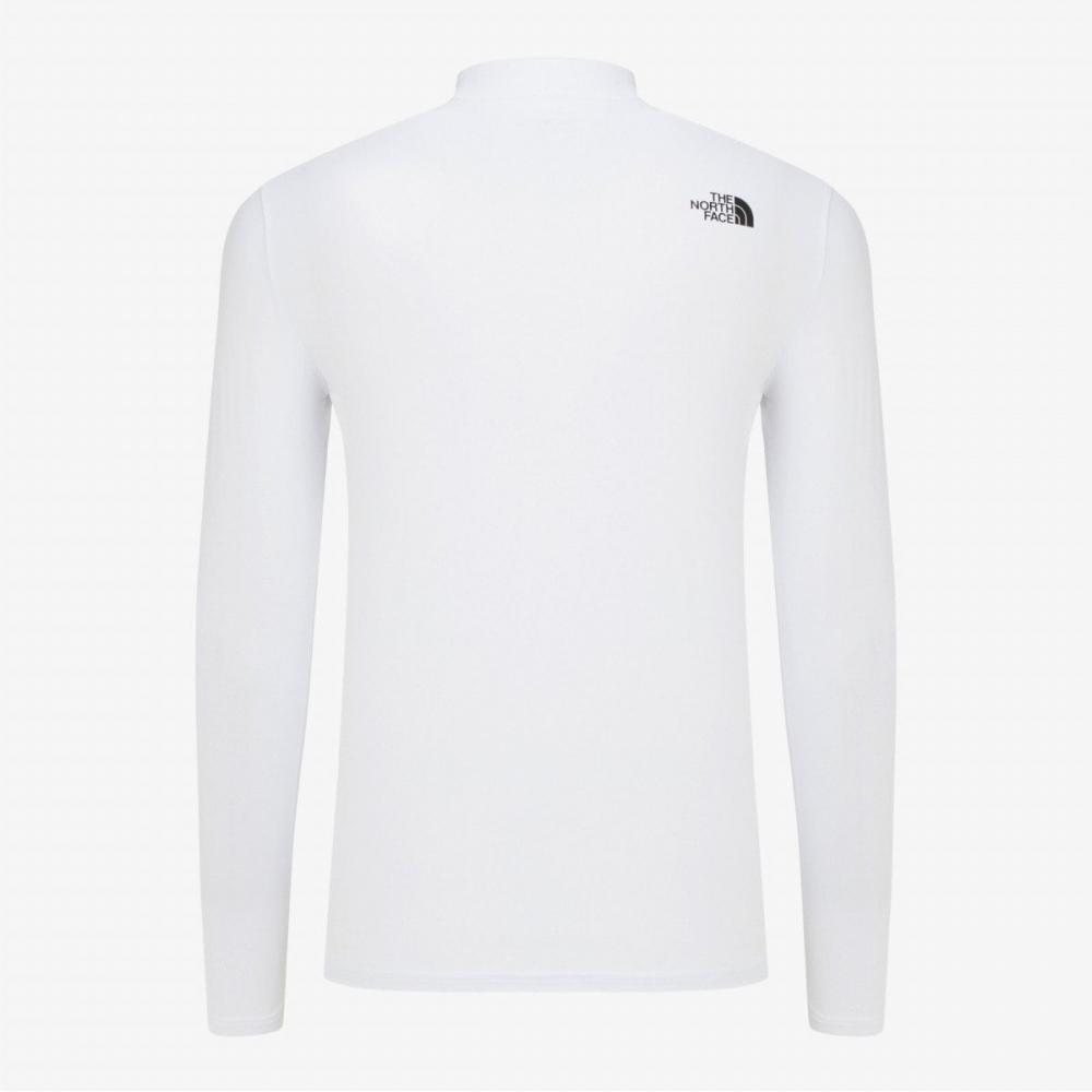 [norTh Face Official] NT7xr00b Ice Face TurTleneck Long Sleeve T shirT whiTe
