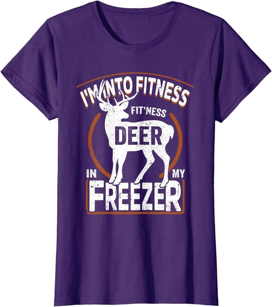 Я в спорте Олень Морозильник Забавный Папа Охотник Олень Женская футболка с круглым вырезом Унисекс футболка XXXXL