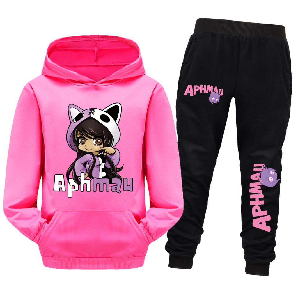 Aaron APHMAU Set Vestiti Gatto Bambini Felpe con Cappuccio Pantaloni da Jogging Tuta 2 Pezzi Set Abbigliamento Bambini Maschi Outfit Bambini Piccoli Femmine