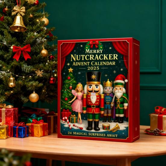 Yousheng Veselý Louskáček Adventní Kalendář 2025 24 Dní Akrylová Ozdoba s Překvapením Miniatury Vánoční Odpočítávací Dekorace na Stromek a Sváteční Výstavu