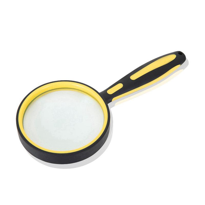 2X Portable Yellow Magnifying Glass 110Mm Diameter Lens Is Suitable For Reading Books And Newspapers For The Elderly