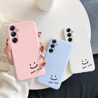 Mäkké silikónové puzdro so vzorom Smile pre Samsung A55 A35 S24 M35 Xiaomi Redmi Note 13 iPhone 15 Huawei Honor Realme ochranný kryt proti nárazu