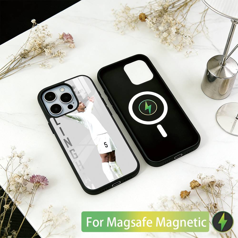 Football J-Jude B-Bellinghams Phone Case For iPhone17,16,15,14,13,12,11 Plus,Pro Magnetic For Magsafe Wireless Charging