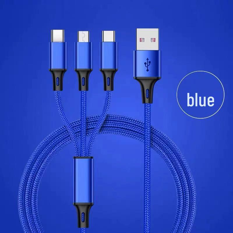 Universal 3-in-1 Fast Charging Cable: Compatible with Apple, Android, and Type-C Devices