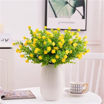 7 Fork 35 Mesh Eucalyptus Grass Small Rose Small Lotus Money Leaf Plant Engineering Decoration Artificial Fake Flower