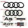 for S A5 2010-2019 2020-2024 2.0T S Line Quarrto Sticker 4Ring ABS 192mm 273mm 249mm Car Front Emblem Rear Trunk Decoration