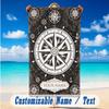 Adventure Journey Theme Beach Towel Personalized Custom Name & Text Soft Quick Dry Beach Towel for Swimming Travel