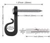 10x Screw hooks for hanging lights, garlands, and cable decorations