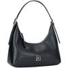 Calvin Klein Metallic Monogram Leather Shoulder Bag Medium Women bags Space-Black 4F3263G-UB1