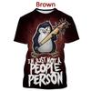 Crazy Penguin 3D Printed T Shirt Short Sleeve Summer Crime Penguin Text Print Fashion Unisex Harajuku Style Street T-Shirt Shirt