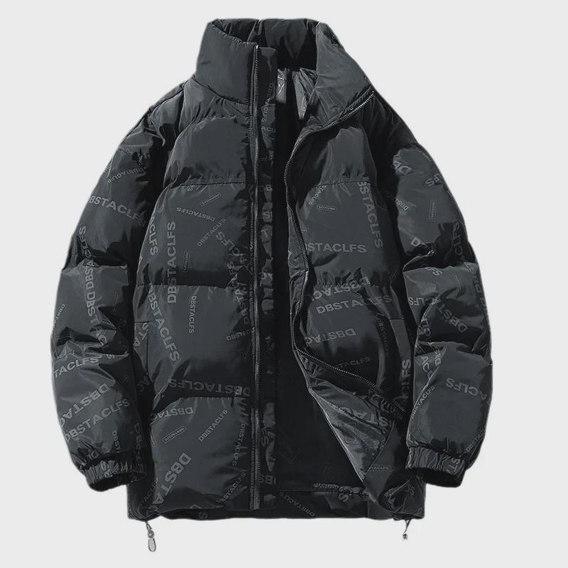 Unisex velké bavlněné bundy: Odpovídající styly pro dospělé a dospívající, módní stojaté límce, volný střih pro muže