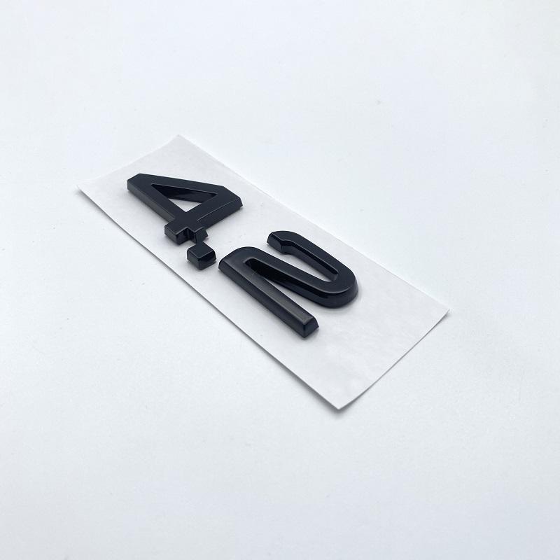 3D 2.4 3.6 4.2 Car Trunk ABS Badge Emblem For Car Rear Tailgate Fender Door Adhesive Badge for S A4 A5 A6 A7 A8 Q3 Q5 Q7