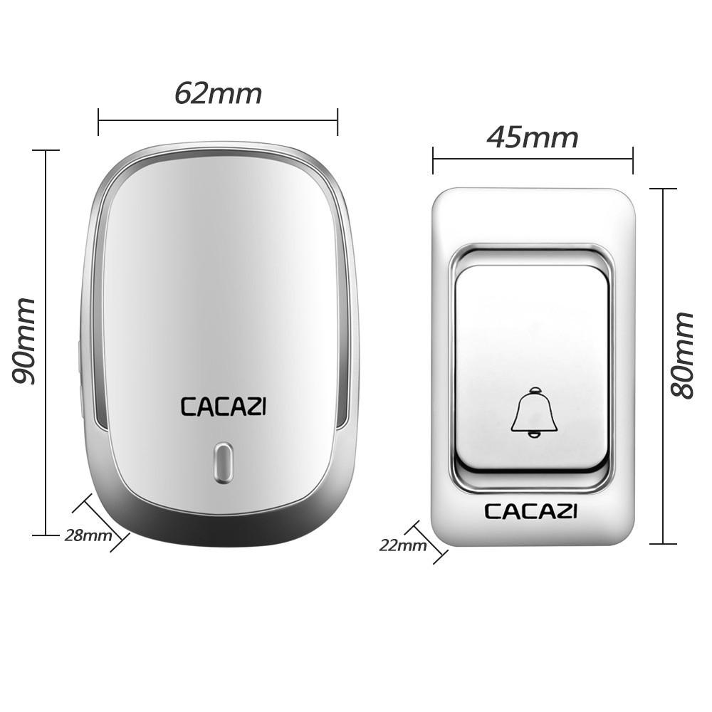 New 200M Range Wireless Doorbell LED Light 4 Volume DC Battery Operated 36 Chime Easy Install Remote Call Bell Home Use