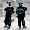 Summer Boys' Fashionable Casual Printed Short Sleeve T-Shirt Pants Suit Sports Fashionable Boy Spring and Summer Suit