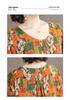 Plus Size Fresh Floral Print Summer Midi Dress - Loose, Pleated Design 2026