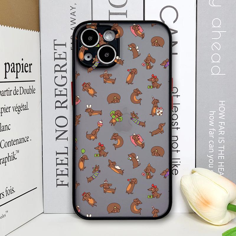 

Funny Cartoon Dachshund Lovely Dog Pattern Phone Case for Xiaomi Redmi Note 14 Pro Plus 4G 13 12 11 11T 10 Pro+ 9 8 PRO 5G Cover Redmi Note 14 5G (Global)