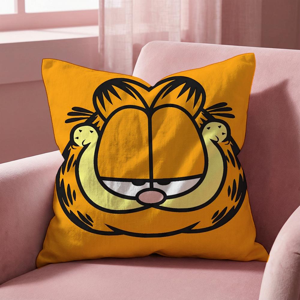 Garfield Cushion Cover MultiScene Pillow Cover for Home Car Reversible Soft Durable for Daily Use