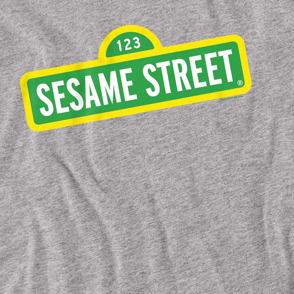 Sesame Street Unisex Adult Logo Heather Long-Sleeved T-Shirt