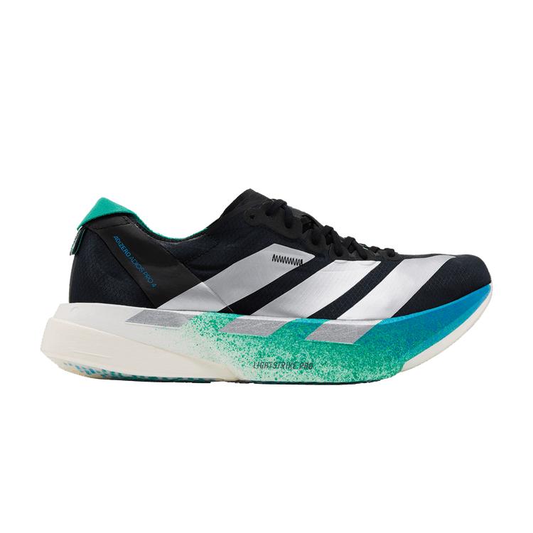 

adidas Adizero Adios Pro 4 Core Black Matte Silver Glory Green 40.5