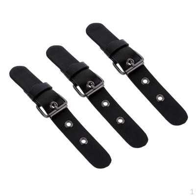 Lot de 3 boucles de fermeture en cuir PU à coudre pour veste de sport