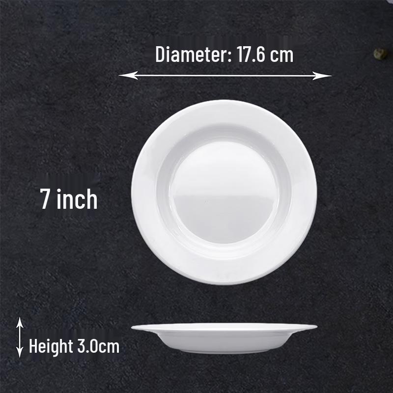 

Melamine 7-inch White Round Deep Plate