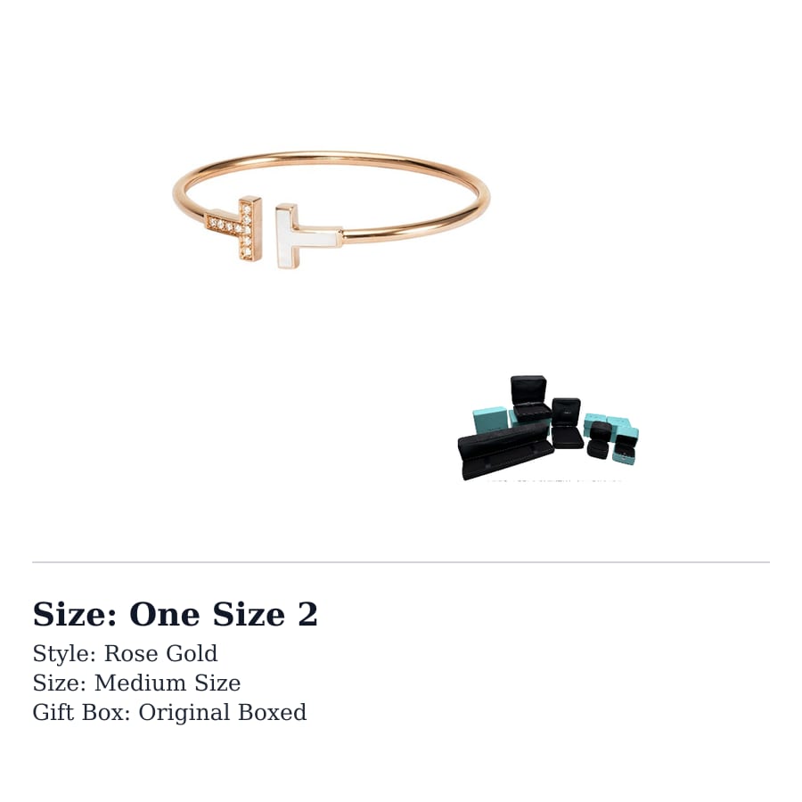 TIFFANY & CO. T 18K Gold With Mother Of Pearl And Diamond Bangles Women's GRP11104