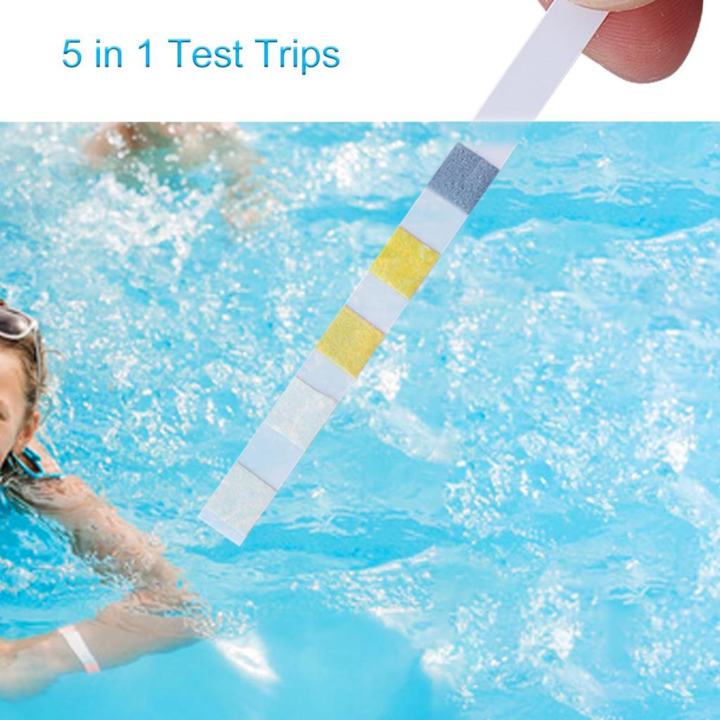 Smgda Water Quality Test Kit with pH Test Papers for Hot and Aquariums Measures Total Free Total Total and pH Values Test 5-in-1 Pools, Spas, Springs,