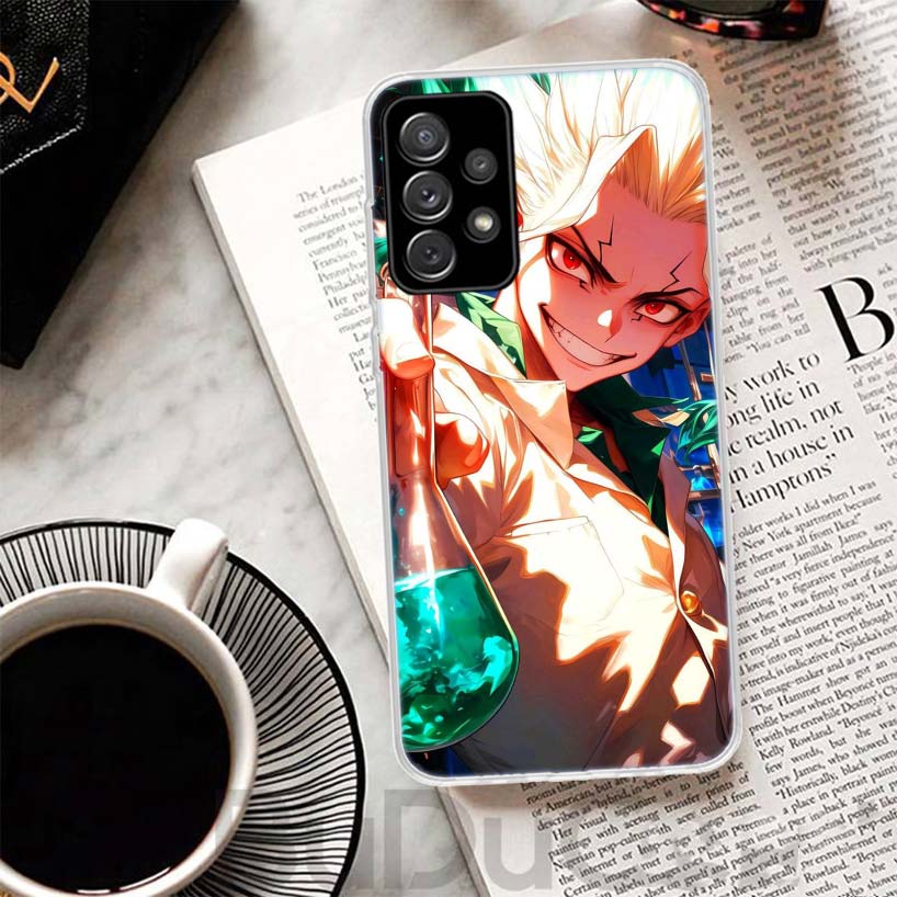 D-Dr Stone Anime Phone Case For Samsung A17 A16 A26 A36 A56 A15 A14 A13 A55 A54 A53 A35 A34 A33 A25 A24 A23 A05S A04S A03S A16 A