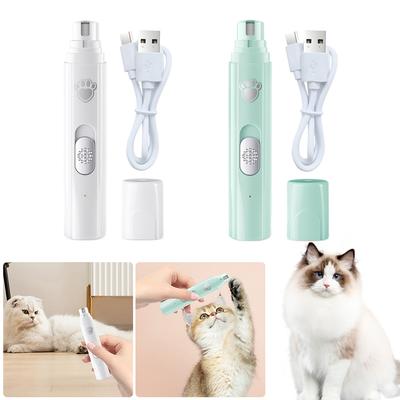 Electric Dog Nail Grinder with Polisher Wheel Pet Nail Clipper USB Charging Pet Nail Trimmer 2-Speed for Small Medium Large Pets