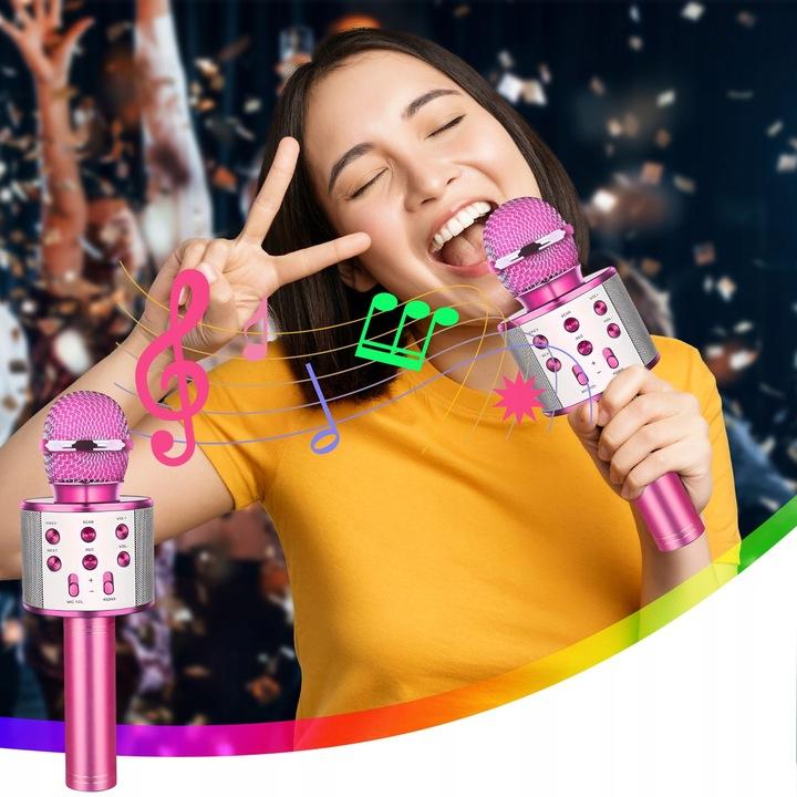 Mikrofon Bezprzewodowy Karaoke Głośnik Bluetooth Prezent Dla Dzieci