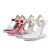 Mode Fischmaul Zehenfrei High Heels Diamantschmuck Speziell geformter Absatz Mode Laufsteg Mode Damen Sandalen OEM
