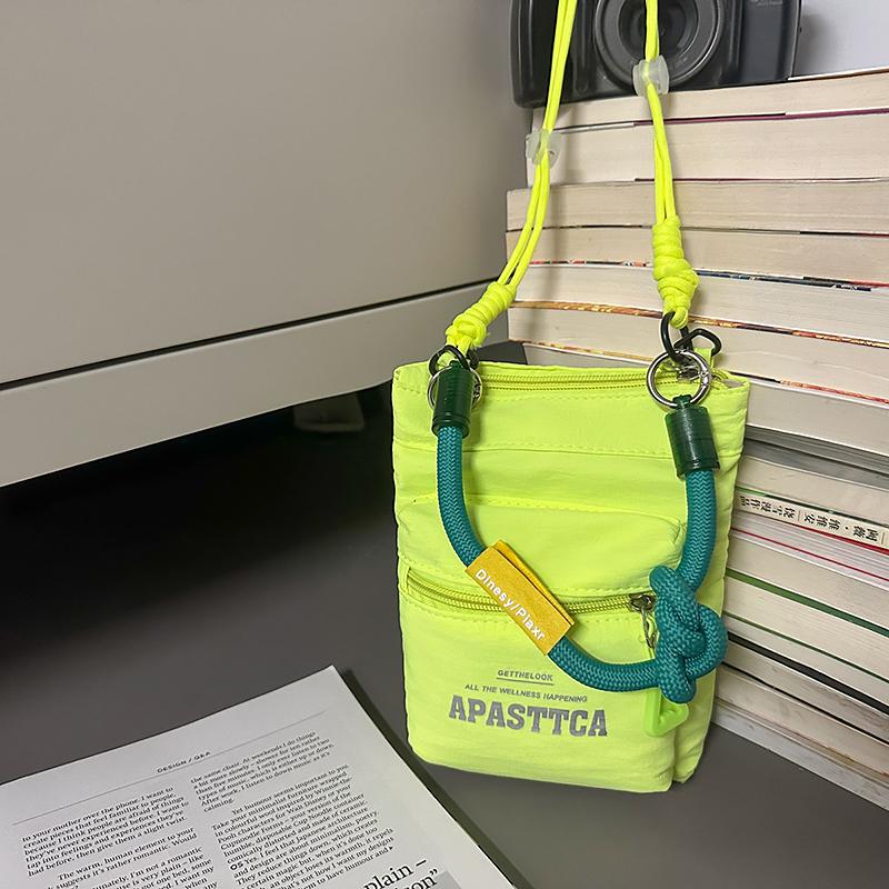 Lightweight Mobile Phone Bag Contrast Shoulder Bag Travel Crossbody Bag